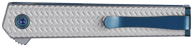 Columbia River CRKT 7081 CEO Microflipper 2.36" Folding Drop Point Plain Satin 12C27 Sandvik Silver Aluminum Handle — view 3