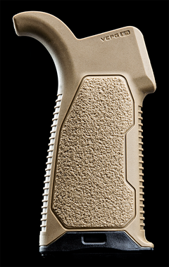 Strike Industries AR Overmolded Enhanced Pistol Grip 15 Degree AR-15/AR-10 Flat Dark Earth Rubber — view 3