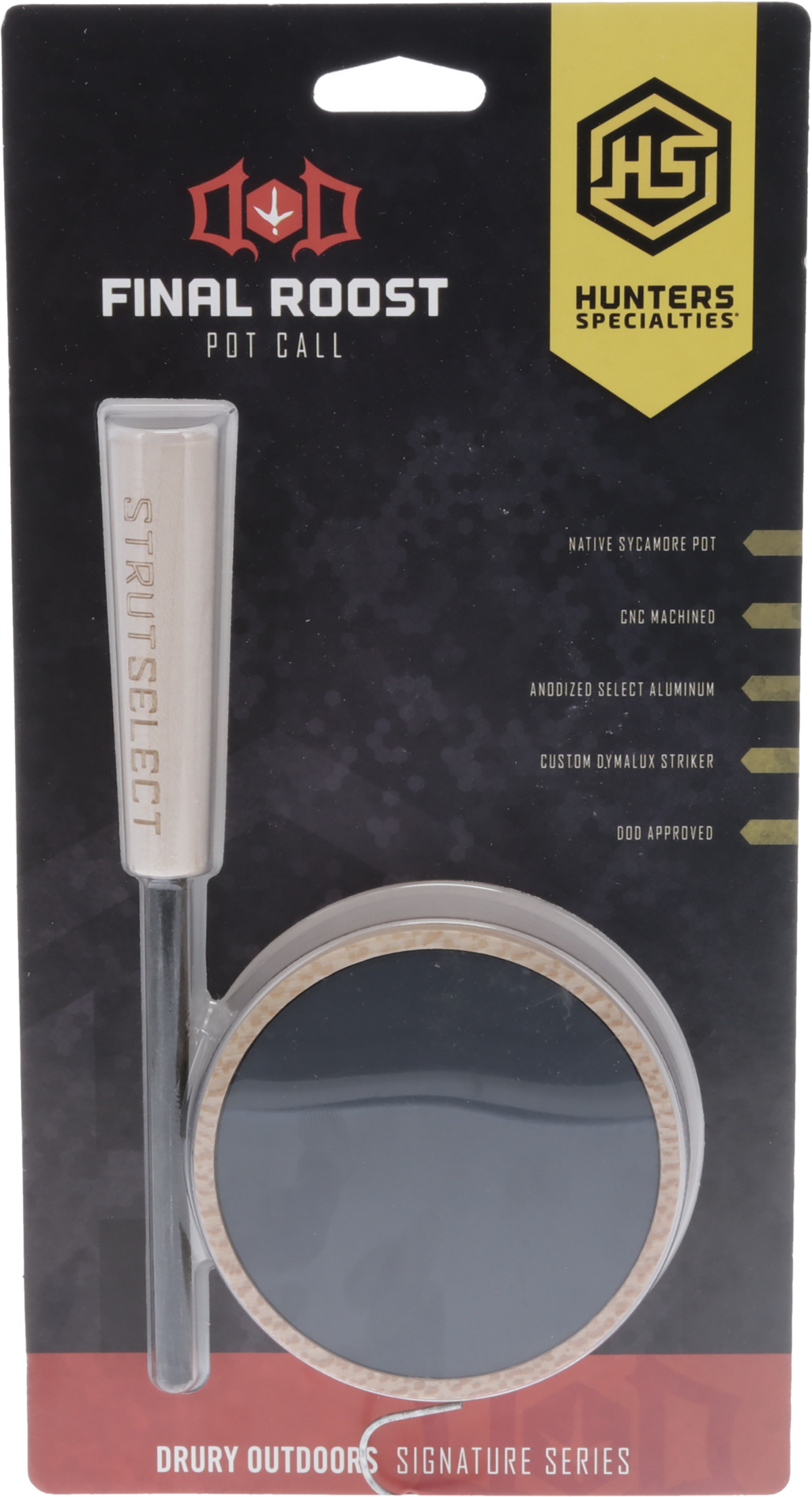 Drury Outdoors Signature Pot Call Friction Call - Aluminum/Wood — view 3