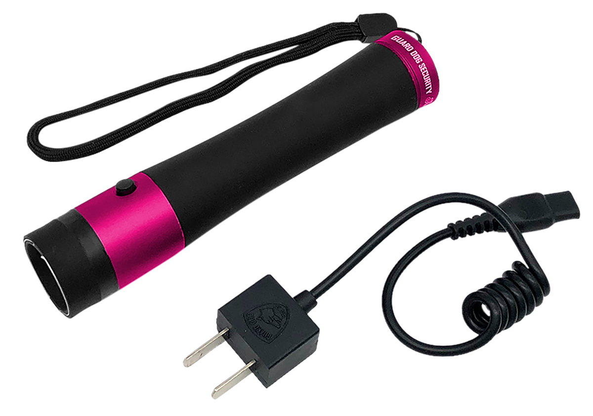 Guard Dog Ivy Stun Gun 200 Lumen Flashlight - Black/Pink Aluminum — view 3