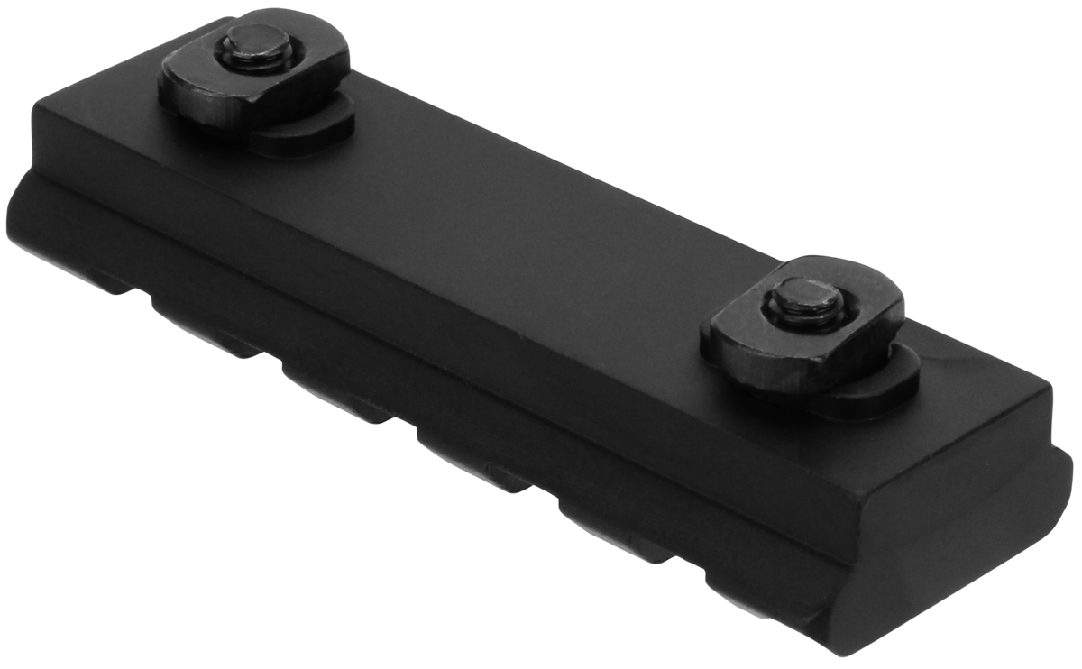 TacFire MAR105S M-LOK Accessory Picatinny Rail 2 3/8" 5-Slot Black Anodized — view 3