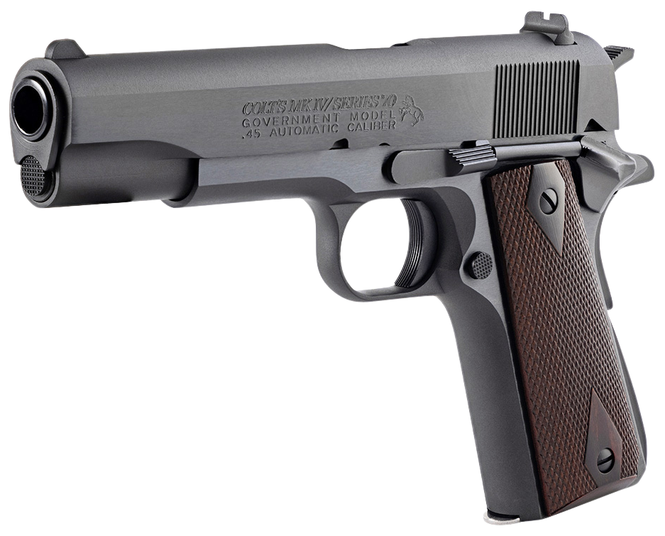 Colt Mfg Government Series 70 45 ACP 5" National Match 7+1 SAO Pistol - Blued — view 3