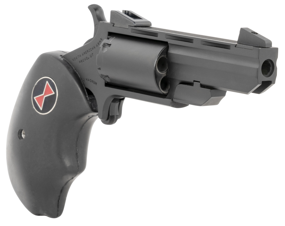 North American Arms Black Widow 22 WMR 2" 5-Shot SAO Mini-Revolver - Matte Black Cerakote — view 3