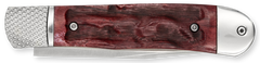 CobraTec Knives Trapper Hidden Release 3.12" D2 Steel Drop Point Satin Red Bone Automatic Knife — view 3