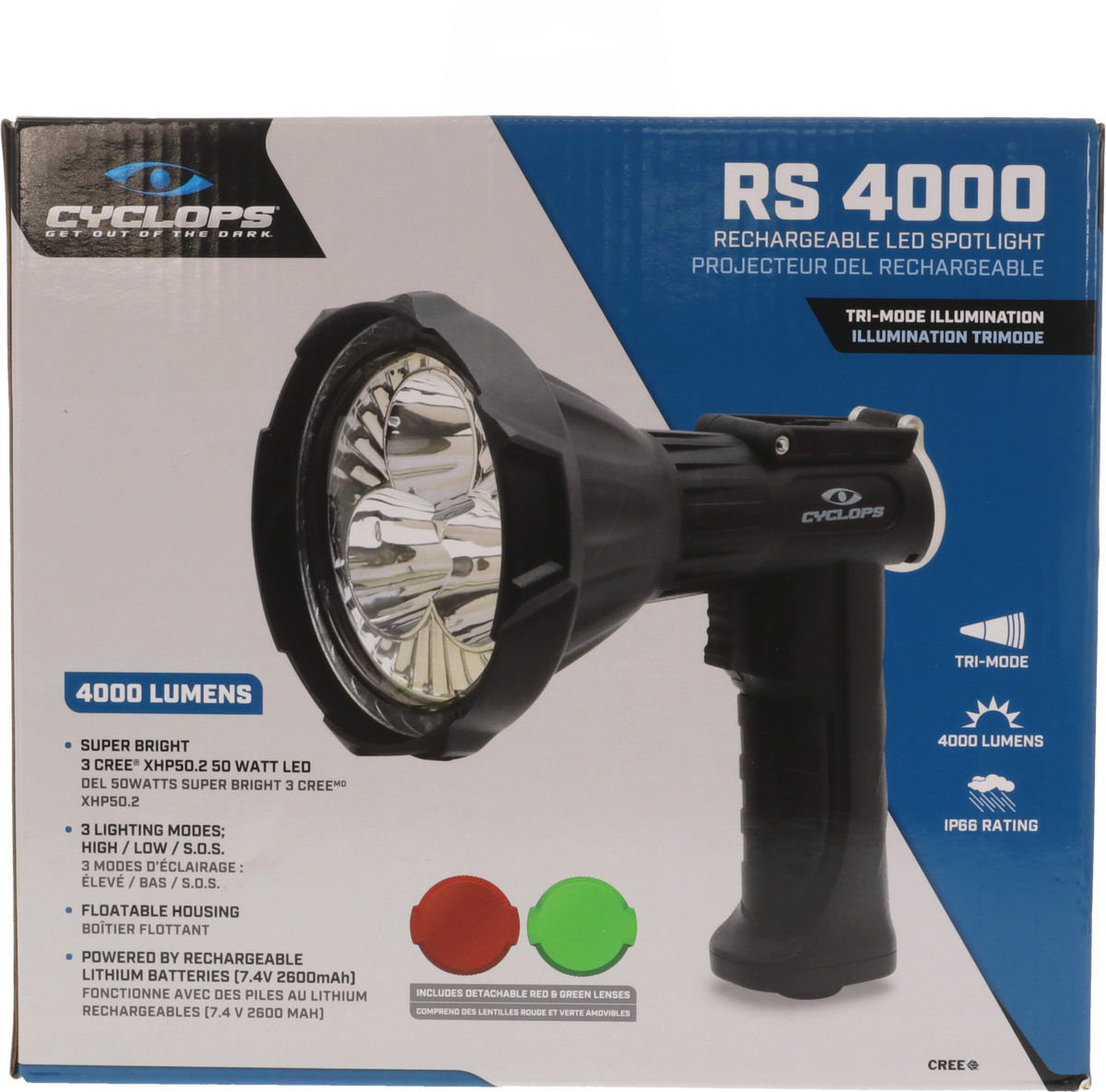 Cyclops RS 4000 4000 Lumen 50W Cree LED Rechargeable Handheld Spotlight — view 3