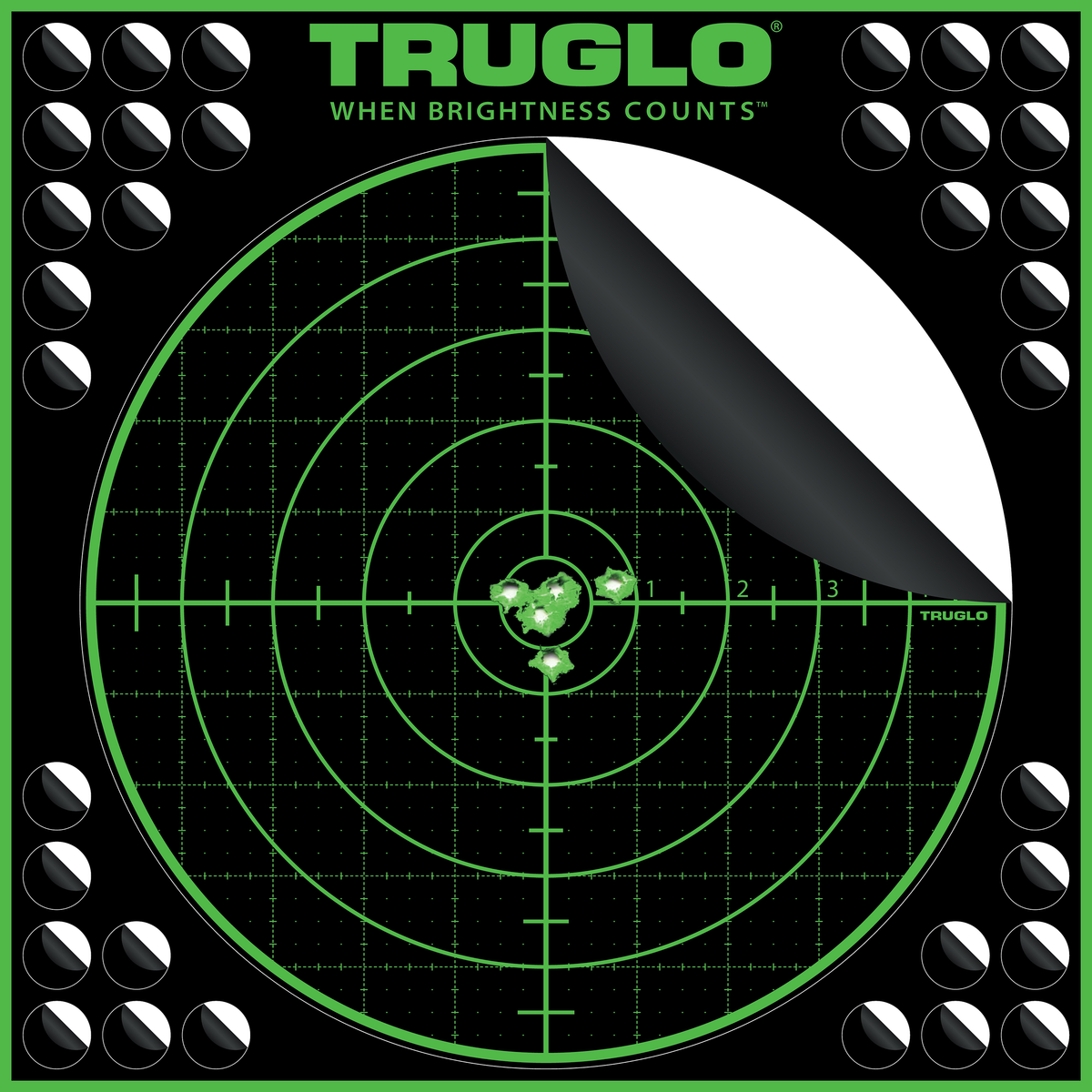 TruGlo TG10A6 Tru-See Grid 12x12 Self-Adhesive Splatter Paper Targets 6-Pack — view 3
