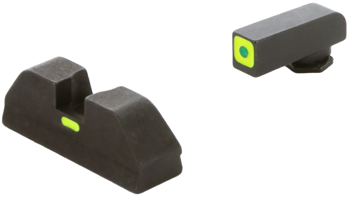Ameriglo GL615 CAP Sight Set for Glock Gen 1-4 10mm/.45/.357 - Green Tritium LumiGreen Outline Front / LumiGreen Bar Rear — view 3
