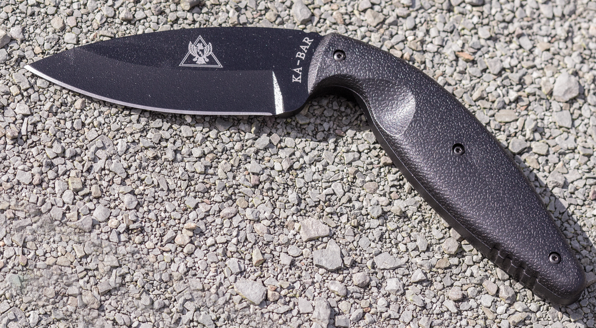 Ka-Bar 1482 TDI Law Enforcement 3.69" Fixed Drop Point Plain AUS-8A SS Blade Black Zytel Handle — view 3