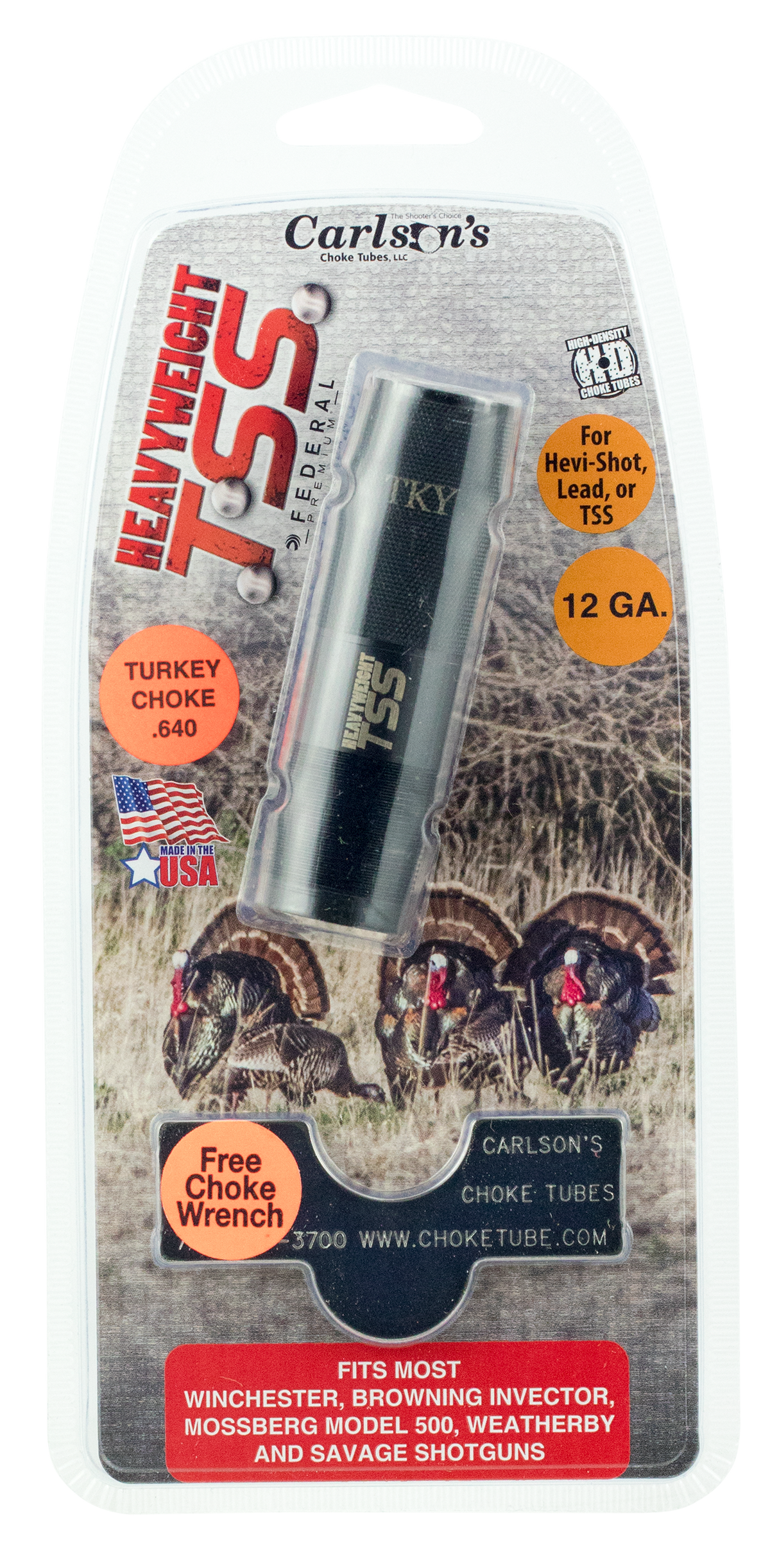 Carlsons TSS Turkey 12 Gauge Invector Choke Tube - .640 Constriction - 17-4 Stainless Steel — view 3