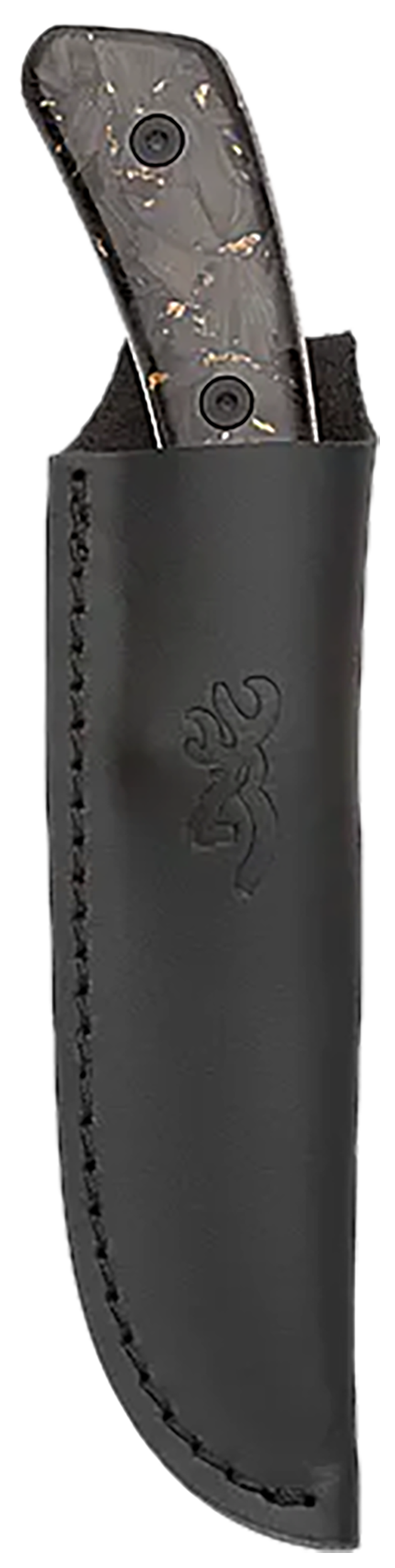 Browning Rock 3.50" Fixed Drop Point Damascus Plain Edge Carbon Fiber Handle Knife - 2025 Medallion — view 3