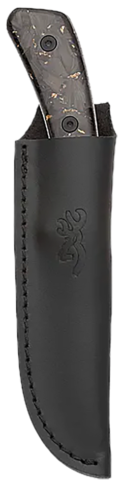 Browning Rock 3.50" Fixed Drop Point Damascus Plain Edge Carbon Fiber Handle Knife - 2025 Medallion — view 3