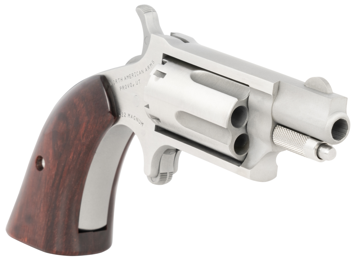 NAA 22MSGBG Mini-Revolver 22 WMR 1.13" 5rd Stainless Steel, Wood Boot Grip — view 3