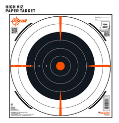 EZ-Aim 15334100 Bullseye Paper Hanging Target 12" x 12" Black/White - 100 Pack — view 3