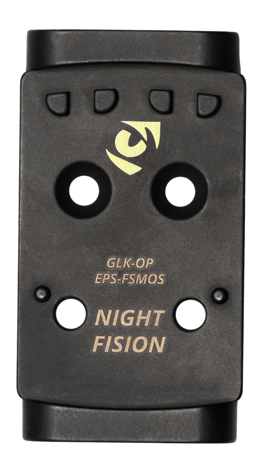 Night Fision Optic Plate + Blacked Out Backup Sight Combo - Fits Glock Full Size MOS / Holosun EPS — view 3