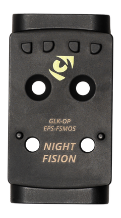 Night Fision Optic Plate + Blacked Out Backup Sight Combo - Fits Glock Full Size MOS / Holosun EPS — view 3