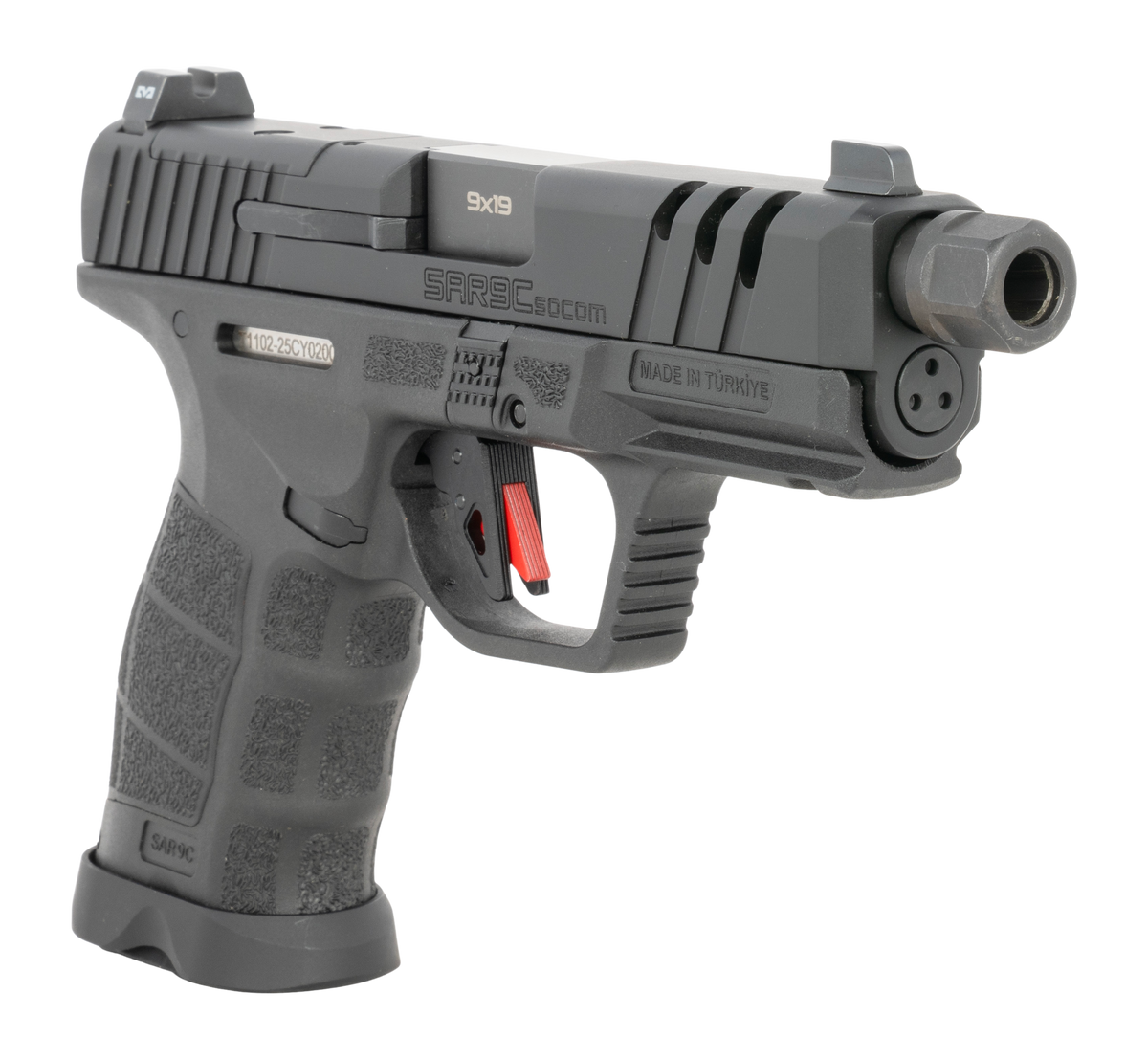 SAR USA SAR9 SOCOM Compact 9mm Luger 4.70" 10+1 Semi-Auto Pistol - Black — view 3