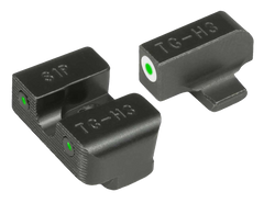 TruGlo Tritium Pro Sig Sauer P-Series #8 Front/#8 Rear Night Sight Set - Green Tritium White Outline - Black — view 3