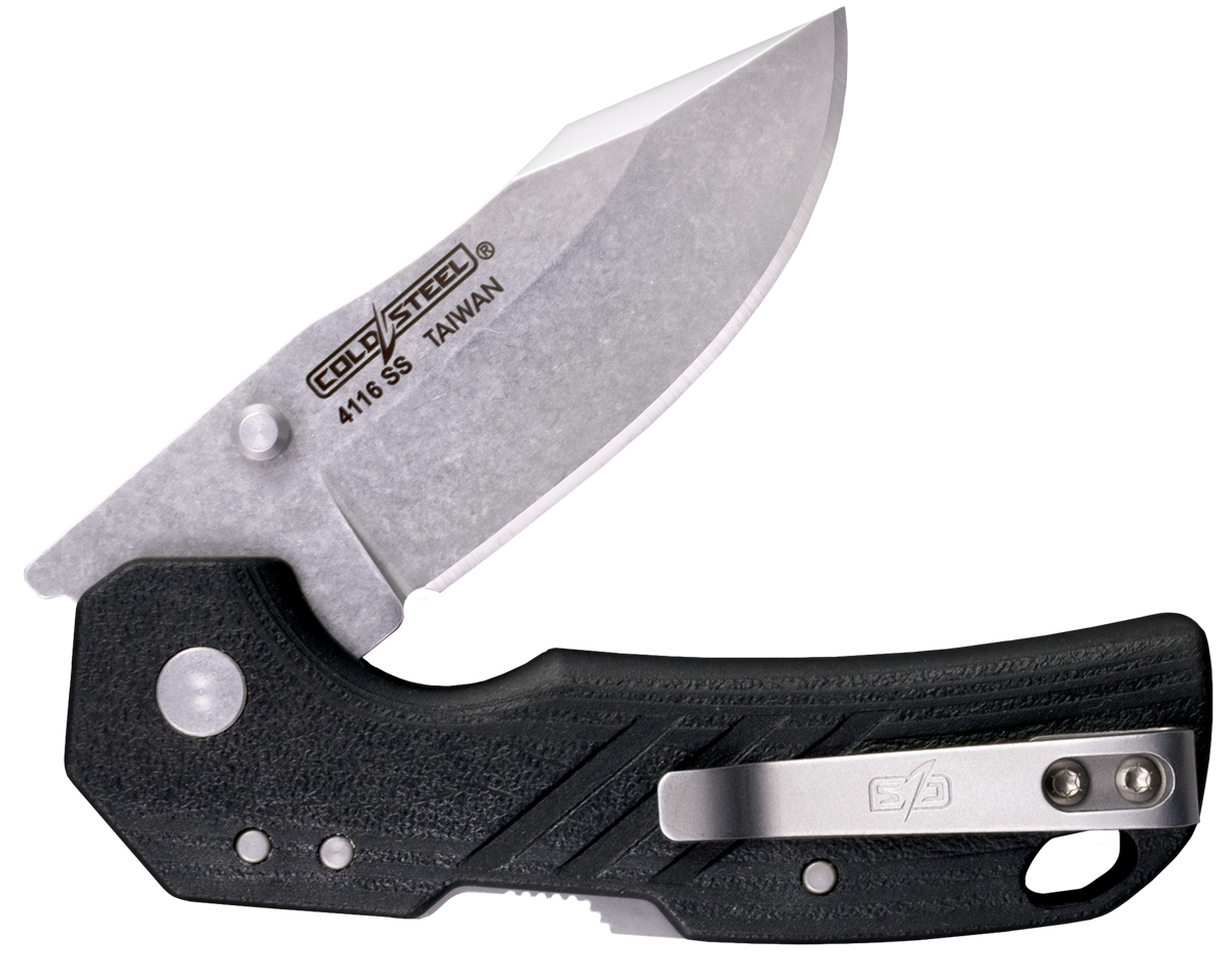 Cold Steel Engage 2.5" Folding Clip Point Plain Edge 4116 SS Black GFN — view 3