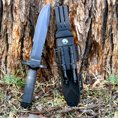 Humvee Accessories Next-Gen Survival Knife 7.50" Fixed Sawback Plain Edge - Black Handle — view 3