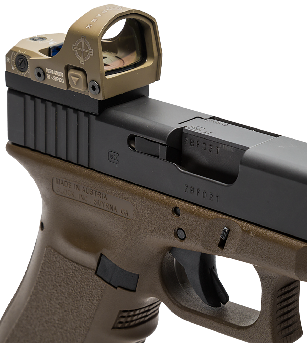 Sightmark Mini Shot M-Spec FMS 1x 21x15mm 3 MOA Red Dot Reflex Sight - Flat Dark Earth — view 3