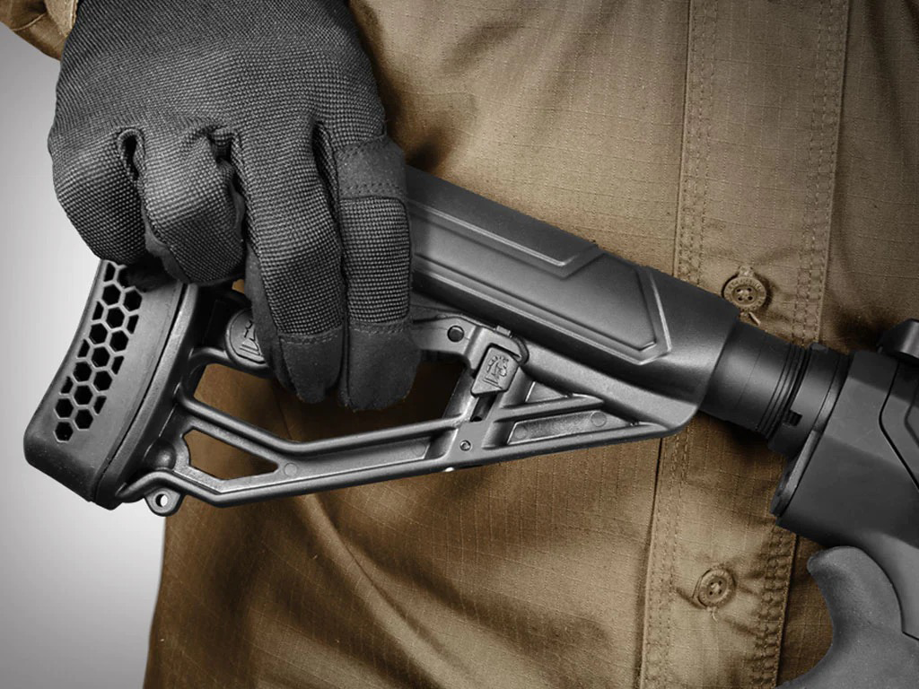 Adaptive Tactical EX Performance Adjustable Black Polymer M4-Style Stock - Mil-Spec Buffer Tubes — view 3