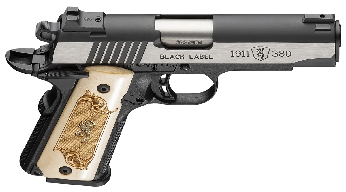 Browning 1911-380 Black Label Medallion Compact 380 ACP 3.63" 8+1 Semi-Auto Pistol — view 3