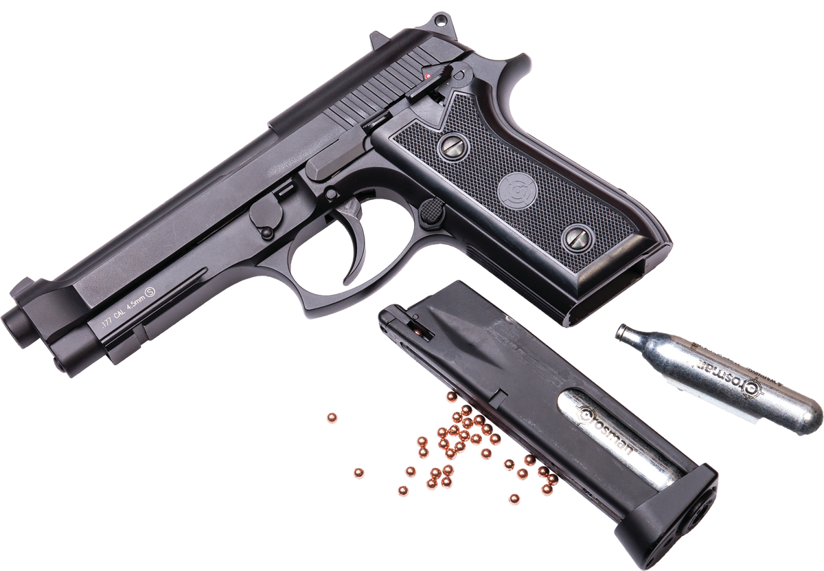 Crosman PFAM9B Semi/Full-Auto CO2 .177 BB 20-Rd Air Pistol - Black — view 3