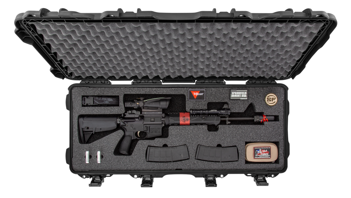 Nanuk 985 AR-15 Hard Case Black NK-7 Resin w/ Foam, Wheels & Handle — view 3