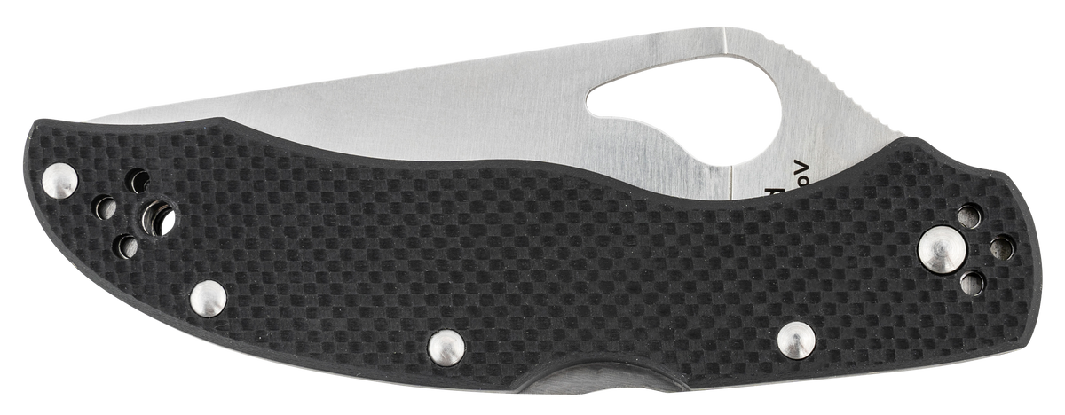 Spyderco Byrd Harrier 2 3.39" 8Cr13MoV Clip Point Plain Edge Black G10 Folding Knife — view 3