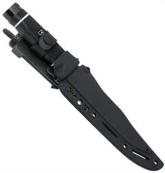 S.O.G Tech Bowie 6.40" Fixed Plain Clip Point AUS-8A SS Black TiNi Kraton Handle — view 3