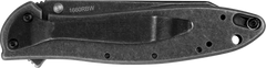 Kershaw Leek 1660RBW Random 3" Folding Reverse Tanto Plain 14C28N BlackWash Stainless Steel Handle — view 3