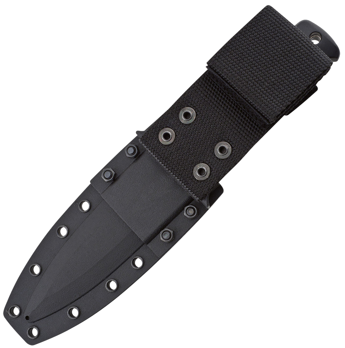 S.O.G Seal Pup Elite 4.85" Fixed Clip Point Part Serrated AUS-8A Black TiCN GRN Handle — view 3