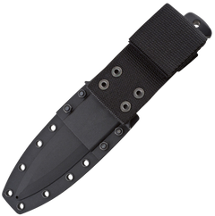 S.O.G Seal Pup Elite 4.85" Fixed Clip Point Part Serrated AUS-8A Black TiCN GRN Handle — view 3
