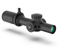 Swampfox Optics Tomahawk II 1-4x 24mm 30mm Tube SFP LPVO Riflescope - Bright Fiber Optic Red Reticle — view 3