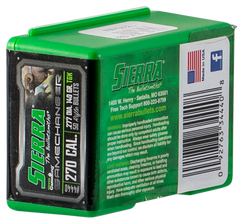 Sierra Tipped GameKing .270 Cal 140gr Hollow Point Boat Tail Reloading Bullets - 50/Box — view 3