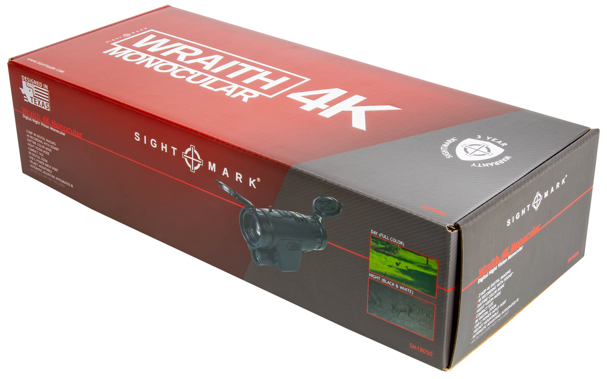 Sightmark Wraith 4K 1-8x 25mm Digital Night Vision Monocular Matte Black — view 3
