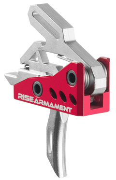 Rise Armament RA-535 APT Advanced Performance 3.50 lbs Single-Stage Straight Trigger - Silver/Red — view 3