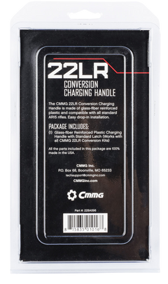CMMG 22BA596 Charging Handle Assembly .22 LR AR-15 Anti-Jam - Black Nylon — view 3