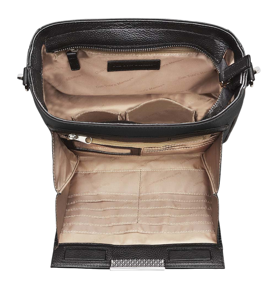 Kingport Industries GTM-98LMB Slim Crossbody CCW Purse - Black Lambskin — view 3