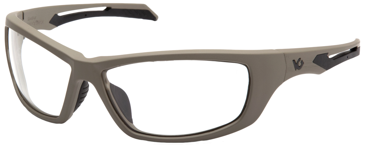 Pyramex Howitzer Safety Glasses Clear Anti-Fog Lens Tan Frame — view 3