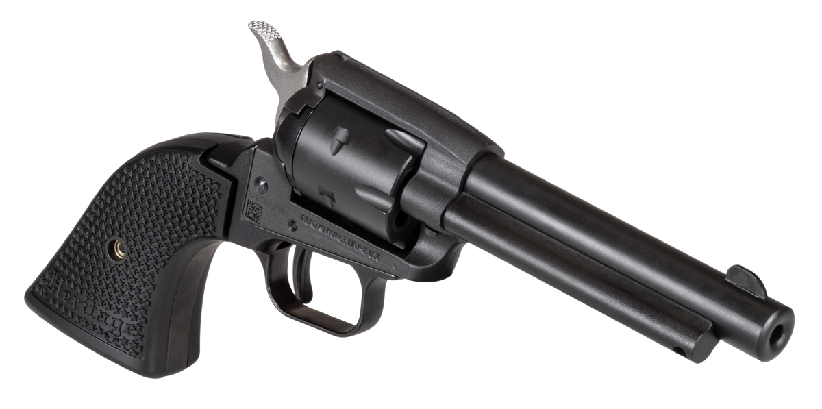 Heritage Mfg Rough Rider 22 LR 4.75" 6-Shot SAO Revolver - Black Satin / Black Polymer Grip — view 3