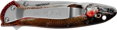 Kershaw Leek 1660TROUT 3" 14C28N Folding Drop Point Plain EDC - Rainbow Trout Aluminum Handle — view 3