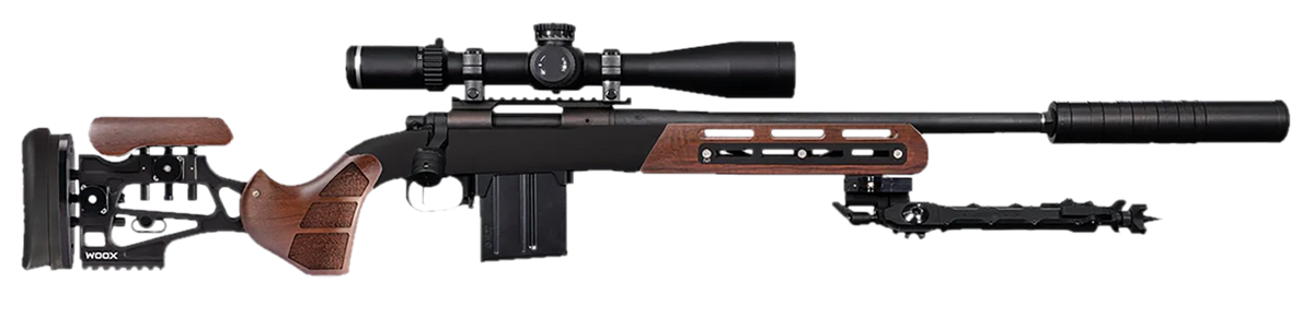 WOOX Furiosa Chassis Walnut Aluminum/Wood Fits Tikka T3/T3x Bolt Action 31" OAL — view 3
