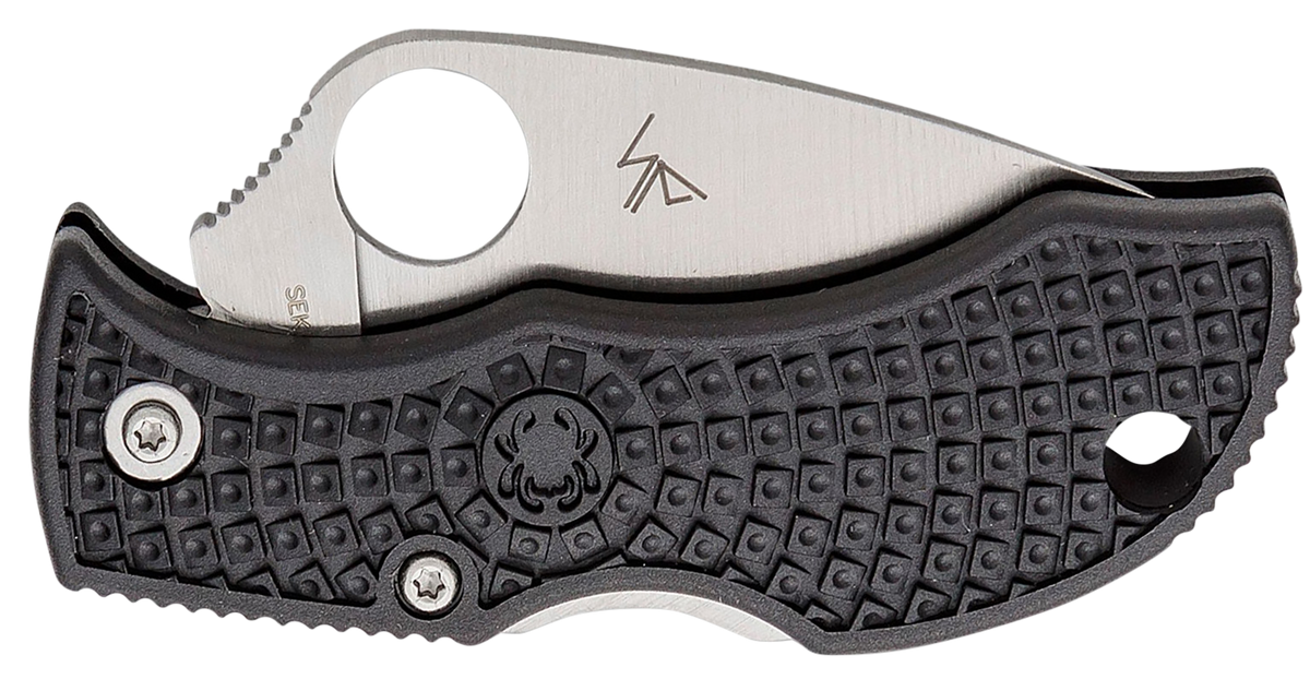 Spyderco Manbug Lightweight 1.90" VG-10 Stonewashed Plain Edge Black FRN Folding Knife — view 3