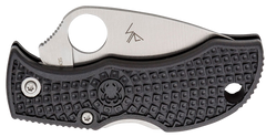 Spyderco Manbug Lightweight 1.90" VG-10 Stonewashed Plain Edge Black FRN Folding Knife — view 3