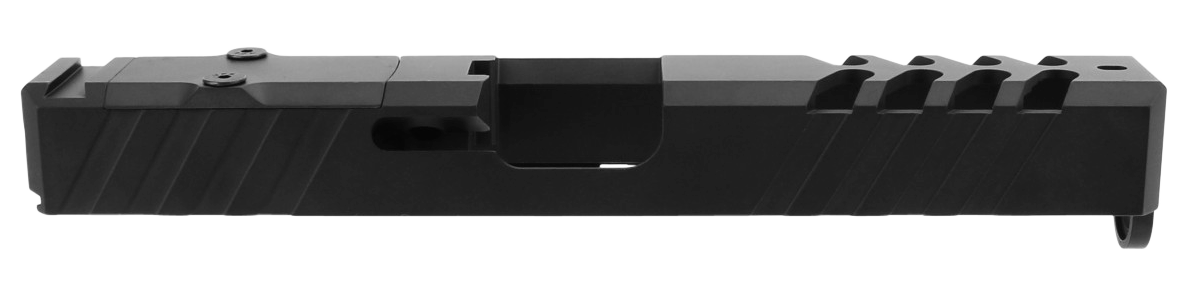 TacFire Replacement Slide 9mm Luger Graphite Black Cerakote Optics Cut Slide Ports - Glock 17 Gen3 — view 3