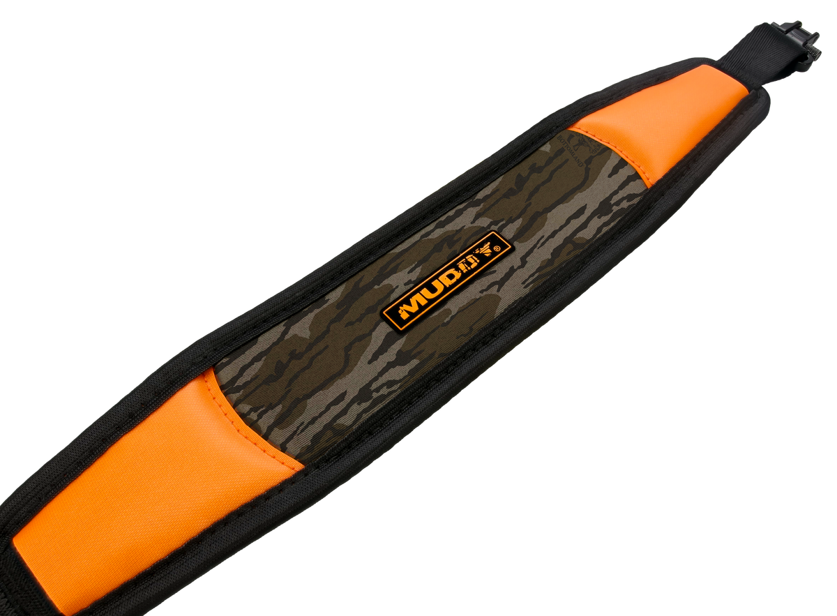 Muddy Trail Blazer Lightweight Neoprene Adjustable Rifle/Shotgun Sling - Black/Orange — view 3