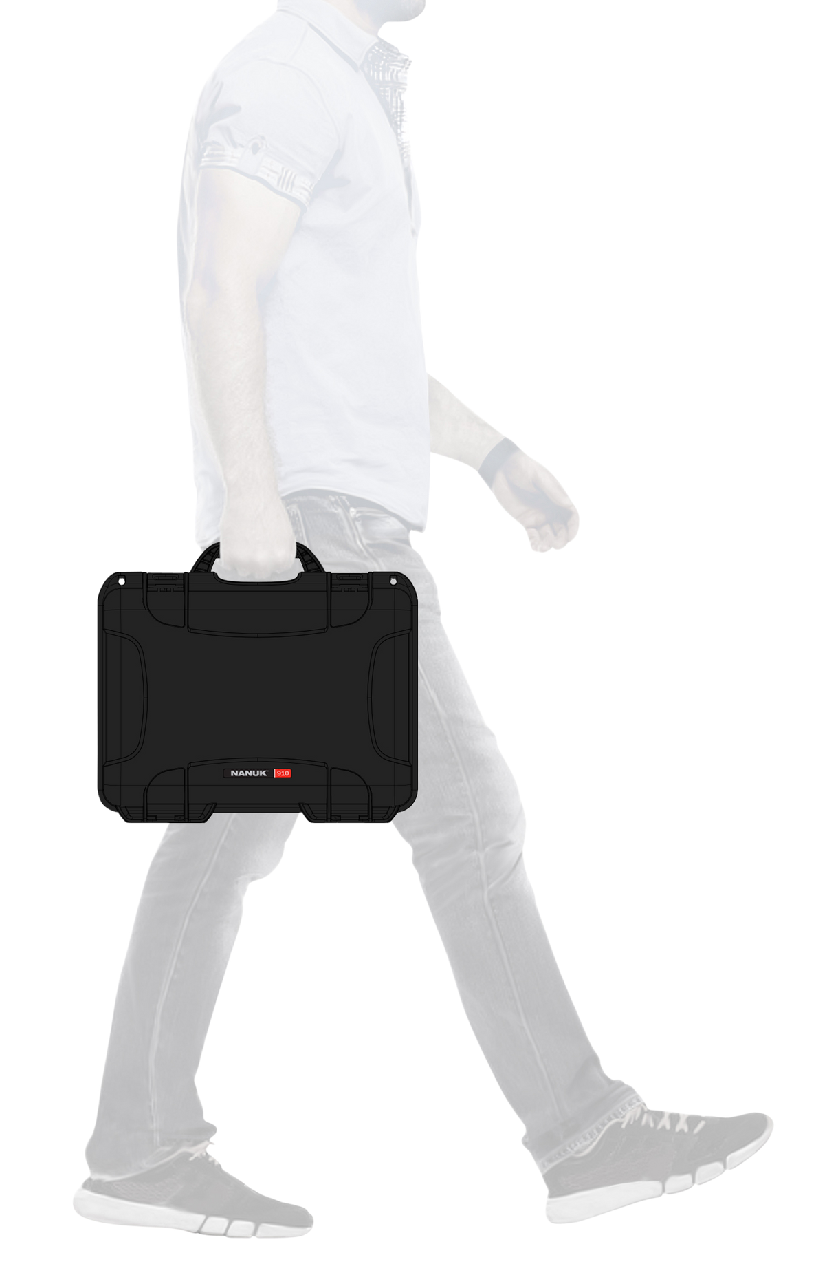 Nanuk 910 2-Up Pistol Case Black Polymer - Holds 2 Glock — view 3