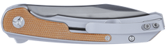 Columbia River Padawan 6070 3.01" Folding Wharncliffe Plain Brushed Satin 14C28N Steel - Coyote Tan G10 Handle — view 3