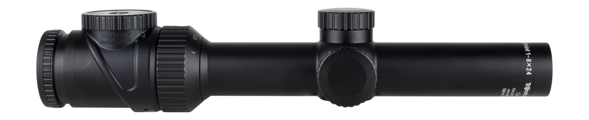 Trijicon AccuPoint 1-8x24mm 30mm Tube Riflescope - Red Triangle Post / Satin Black — view 3